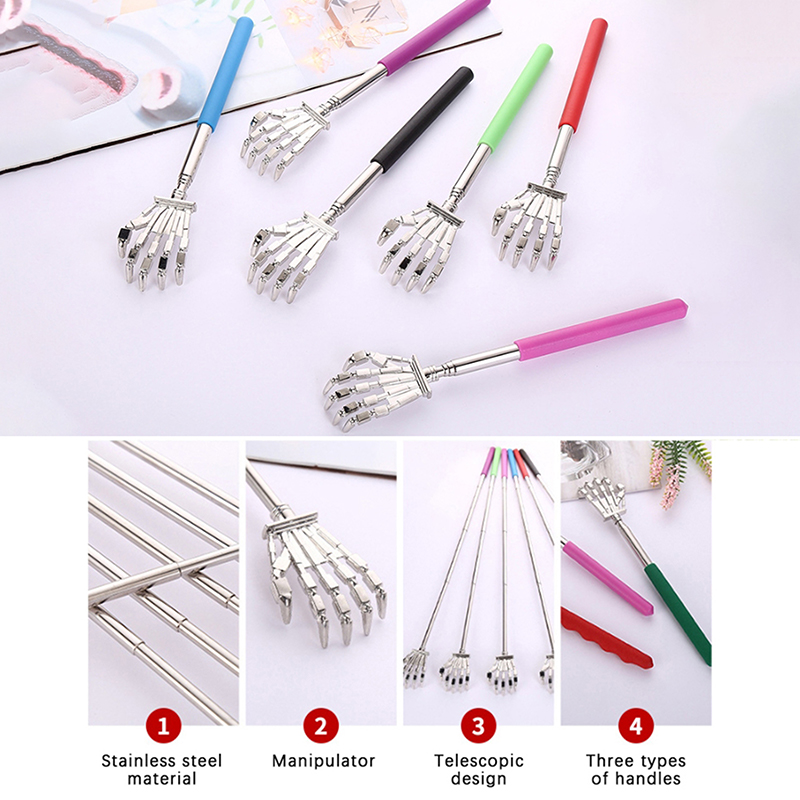 Stainless Steel Back Scratcher Telescopic Machine Hand Metal Back Itch ...