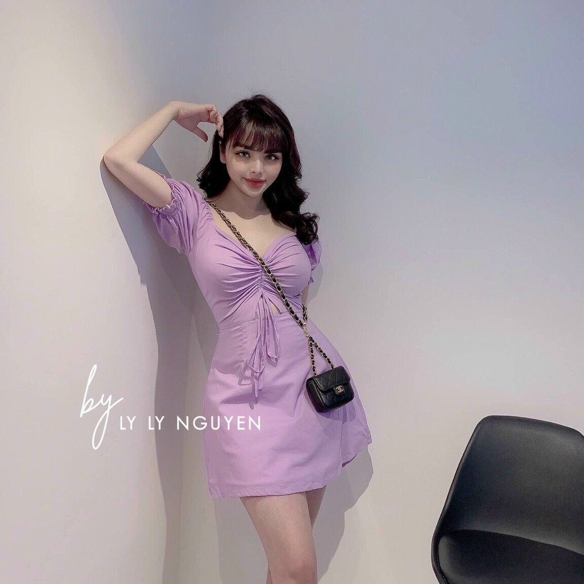 [Voucher 50k Freeship Max 0 đồng toàn quốc] Đầm nữ trơn đơn giản rút dây ngực, đầm tiểu thư tay phồng, váy nữ mặc đi chơi, váy nữ chữ A hai màu hồng, trắng