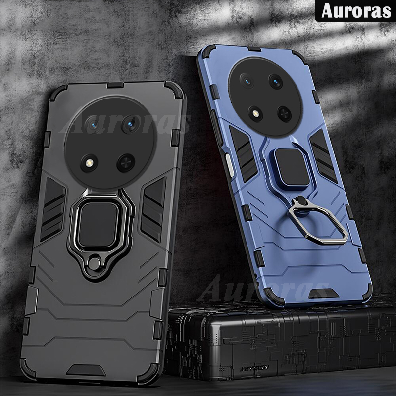For Honor X9C Phone case Shockproof Armor iron Metal Ring Kickstand Bracket Casing For Honor X9C 5G Cover casing HP. 