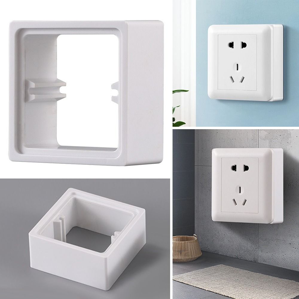 New%2086%20Type%20Socket%20Surround%20Cover%20Square%20White%20Grey%20Switch%20Socket%20Panel%20Plastic%20Outlet%20Box%20Extender%20-%20Image%205
