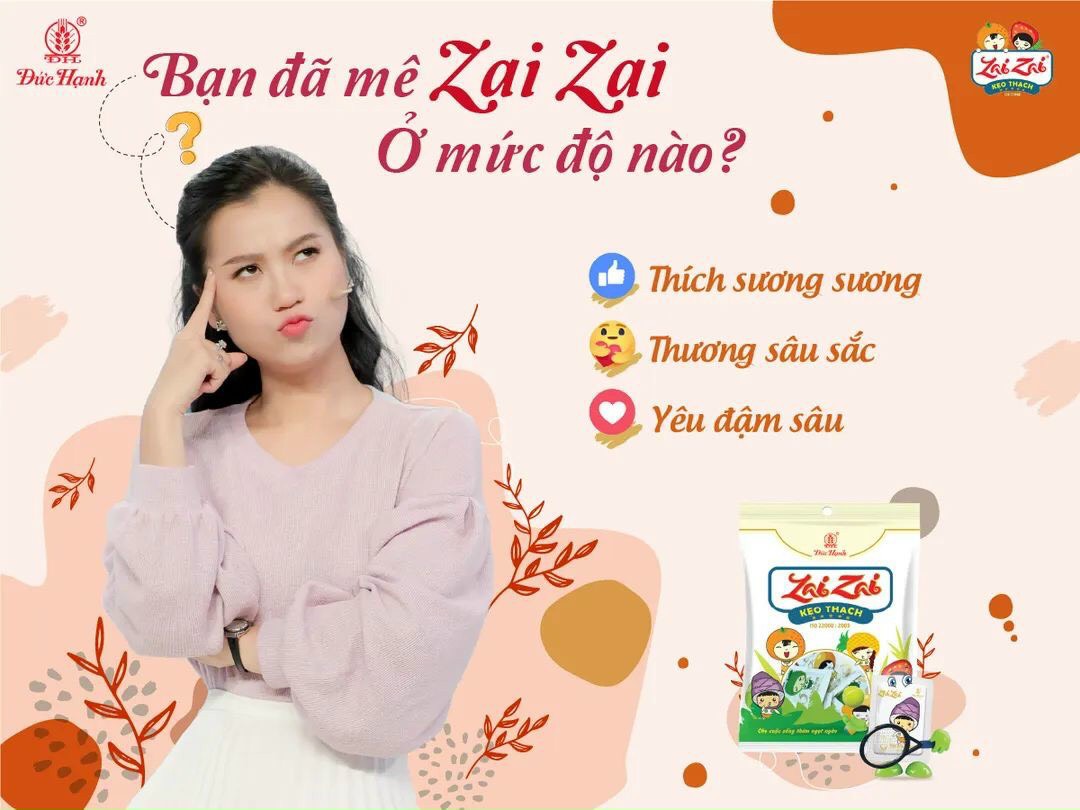 Kẹo Thạch Zai Zai Đức Hạnh Túi 350g