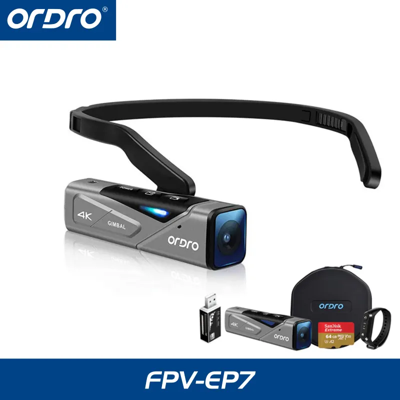 ภาพสินค้าORDRO EP7 FPV สวมใส่ Action 4K POV กล้องวิดีโอ จากร้าน ORDRO STORE บน Lazada ภาพที่ 1