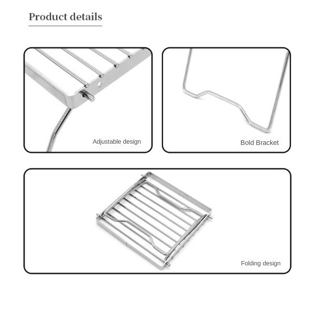 Simple Stand Grill Rack Portable Stainless Steel Foldable Camping Grill Rack Corrosion Resistan ...