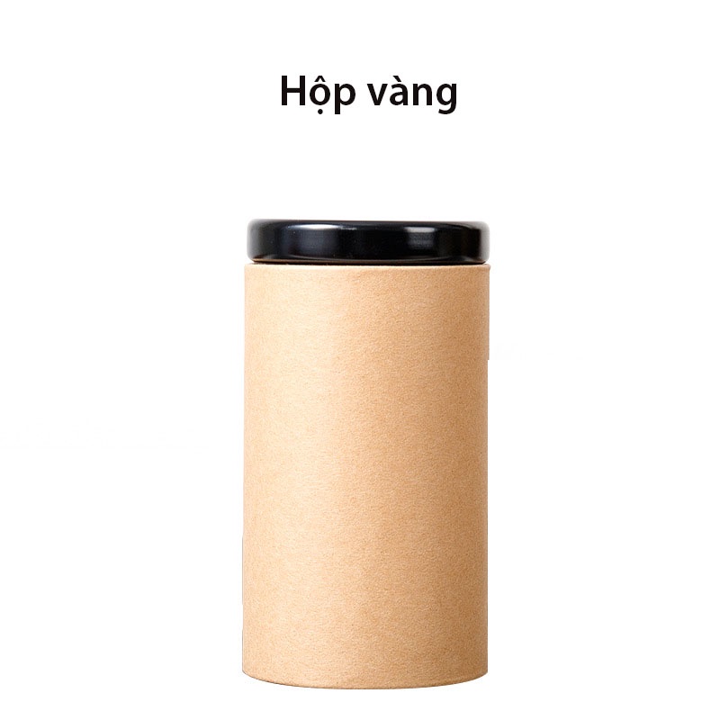 Hộp giấy kraft đựng trà, cà phê, các loại hạt khô nắp nhôm - HVL TEA