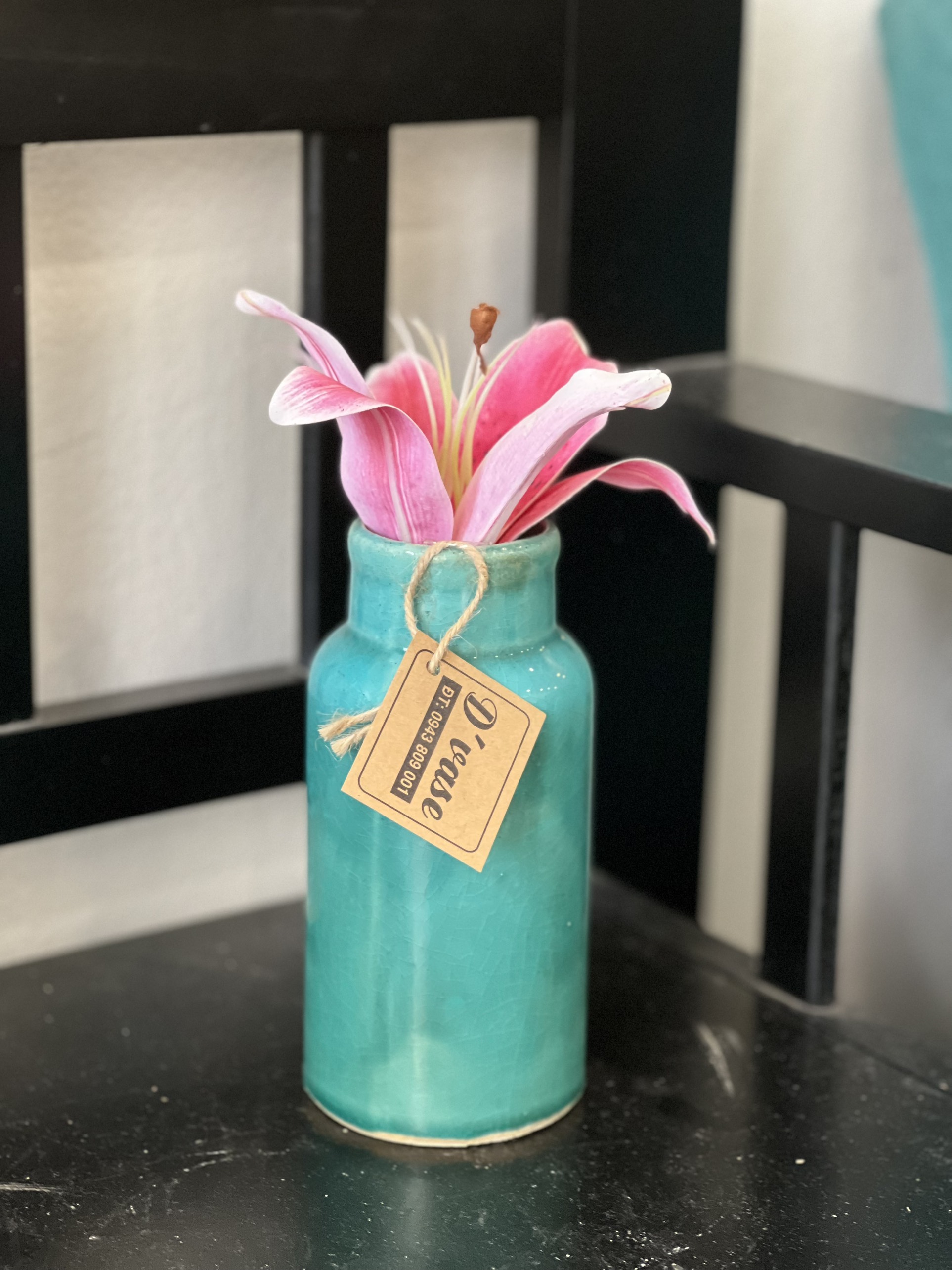 Bình xanh men rạn mini cắm hoa trang trí