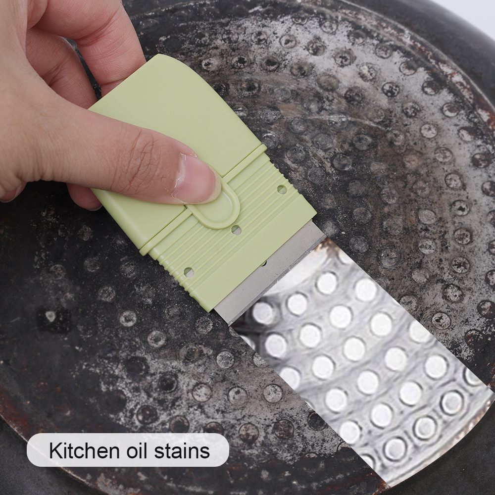 Portable Double-head Cleaning Scraper Kitchen Stove Decontamination Scraper Glass Tile Scraper Tool