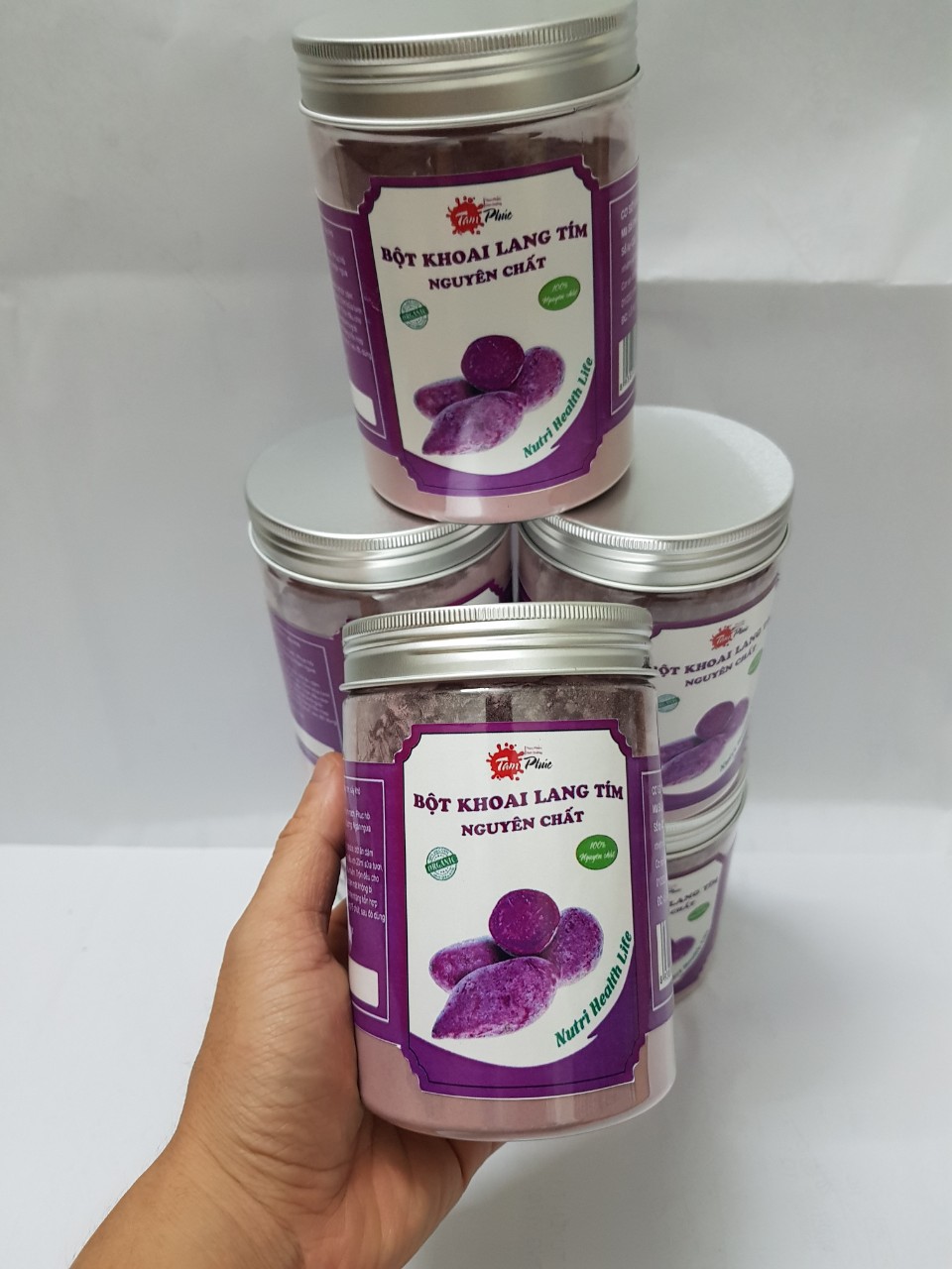Bột khoai lang tím, , bột khoai lang nguyên chất, làm bánh, phẩm màu, bột ăn dặm, trà sữa, đắp mặt