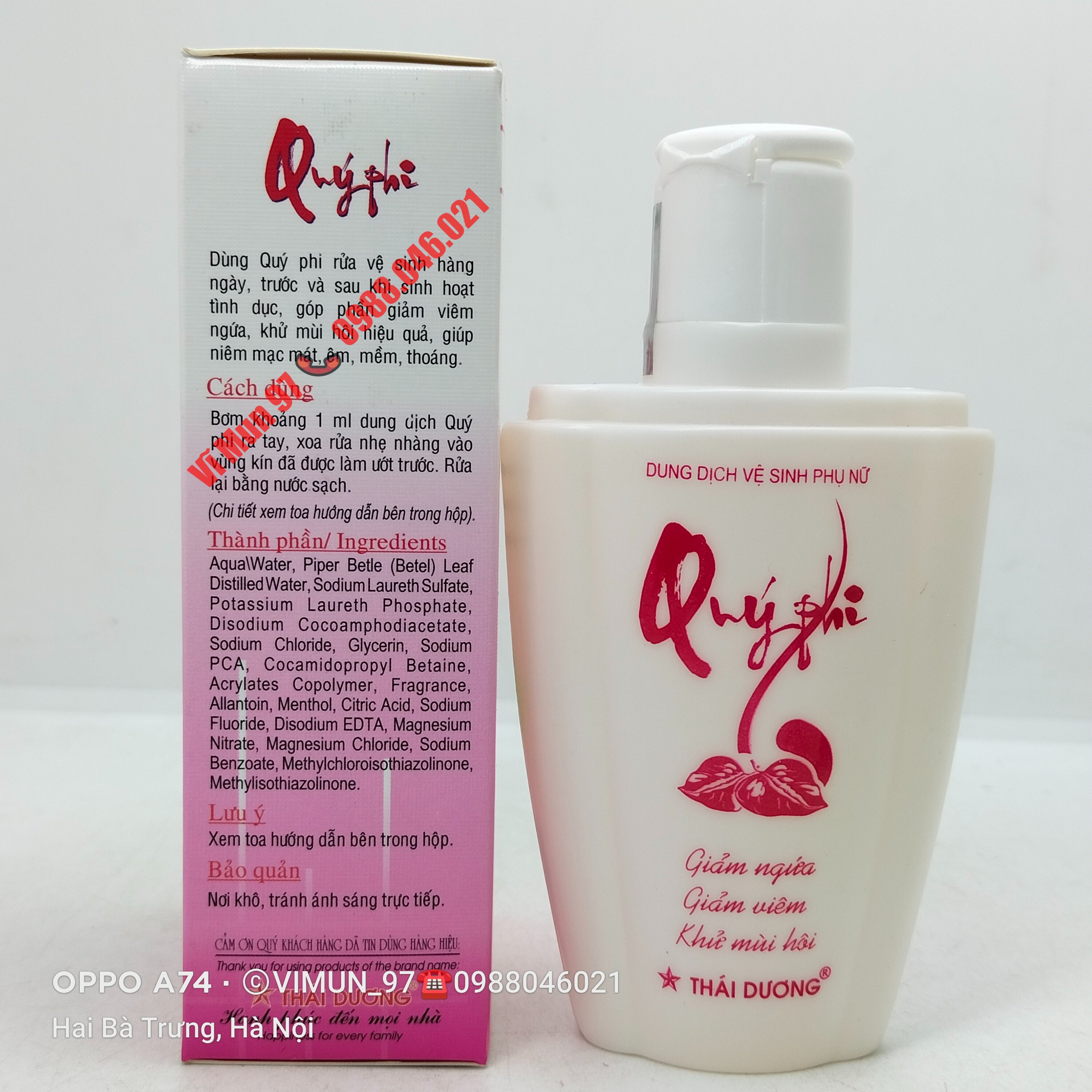 Dung dịch vệ sinh phụ nữ Quý Phi Đỏ chai 120ml