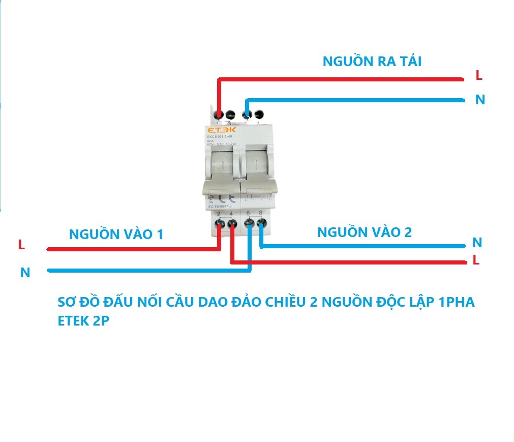 APTOMAT CB ĐẢO 2 NGUỒN ĐỘC LẬP 1 PHA 63A ETEK