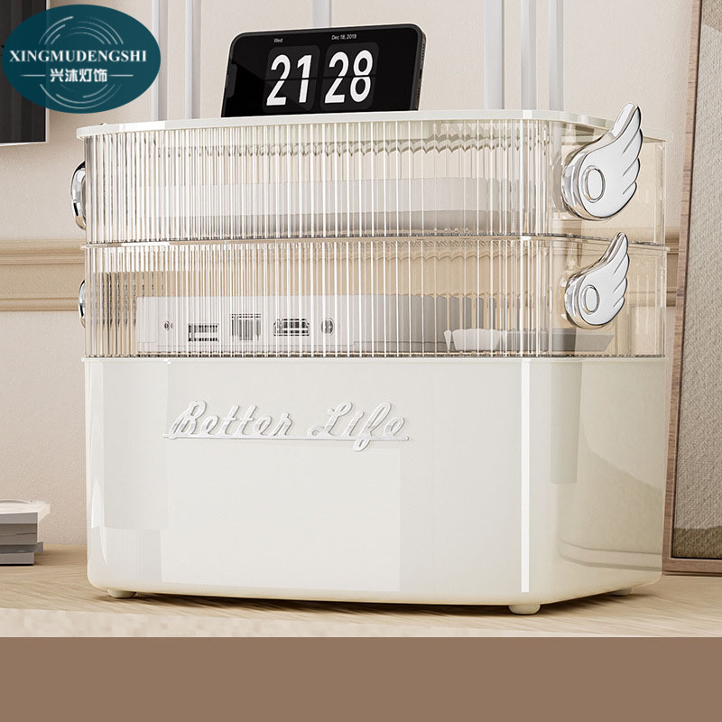 Storage box desktop cable socket light luxury living room storage rack Plastic