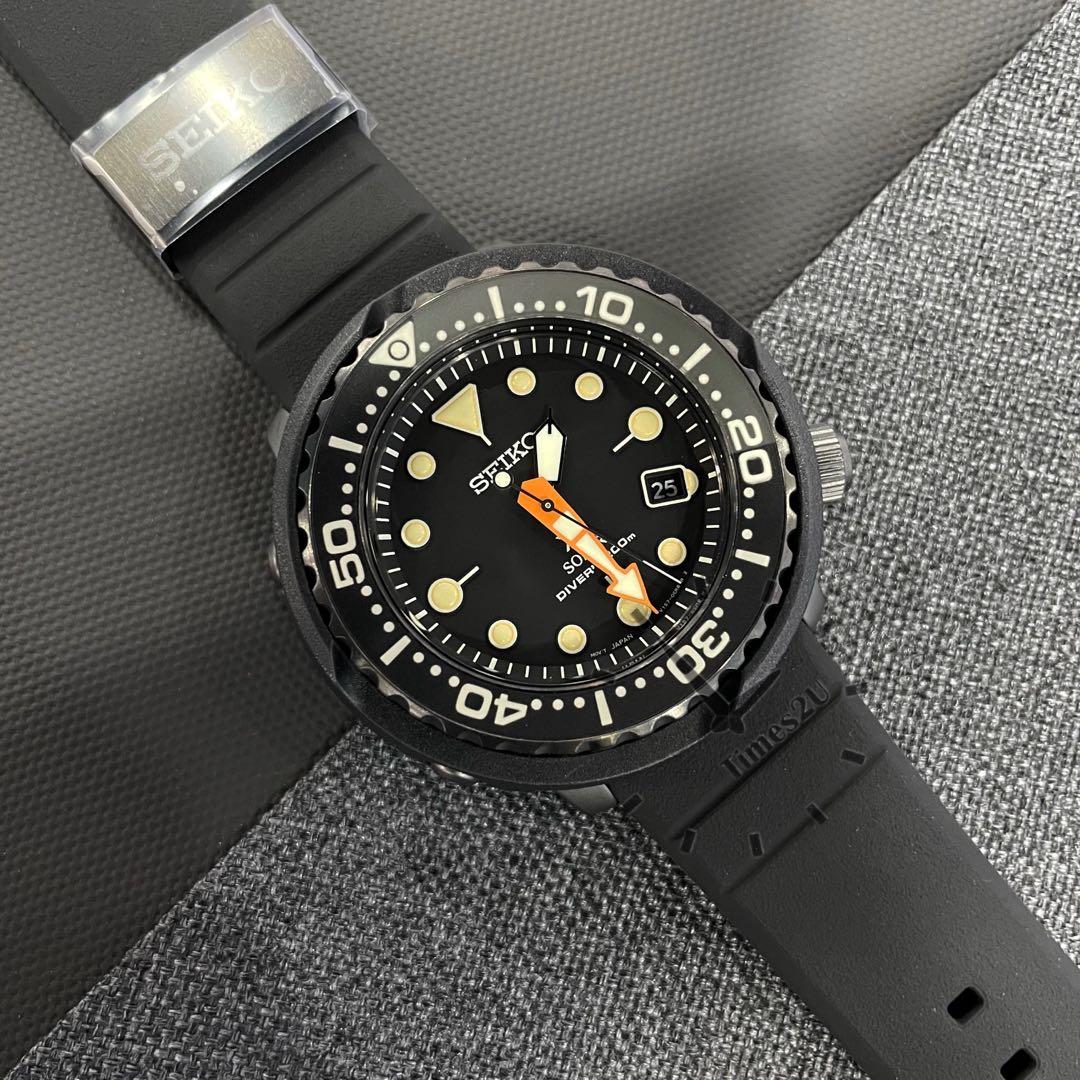 Powermatic] Seiko Prospex SNE577P1 Black Series Tuna Limited Edition 5000  PCs Solar Power Silicone Strap Diver's 200M Men's Watch | Lazada Singapore