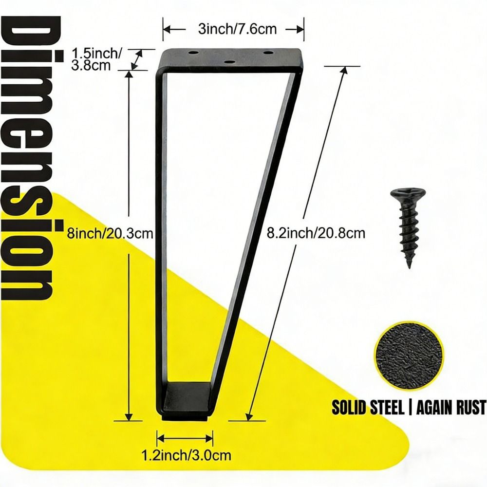 New Design Black Metal Furniture Legs Modern Style Strong Support ...