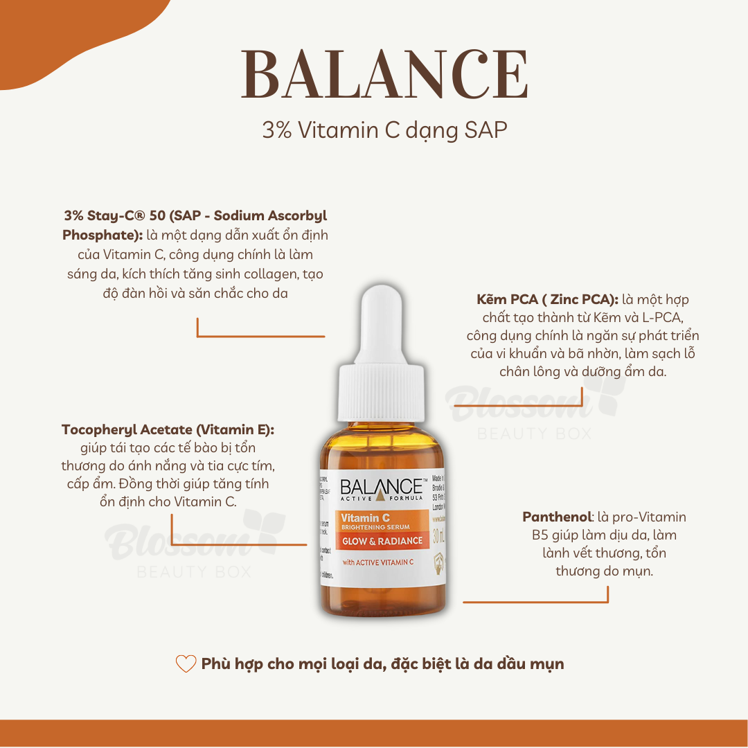 Serum Tinh chất sáng da Vitamin C SAP Balance