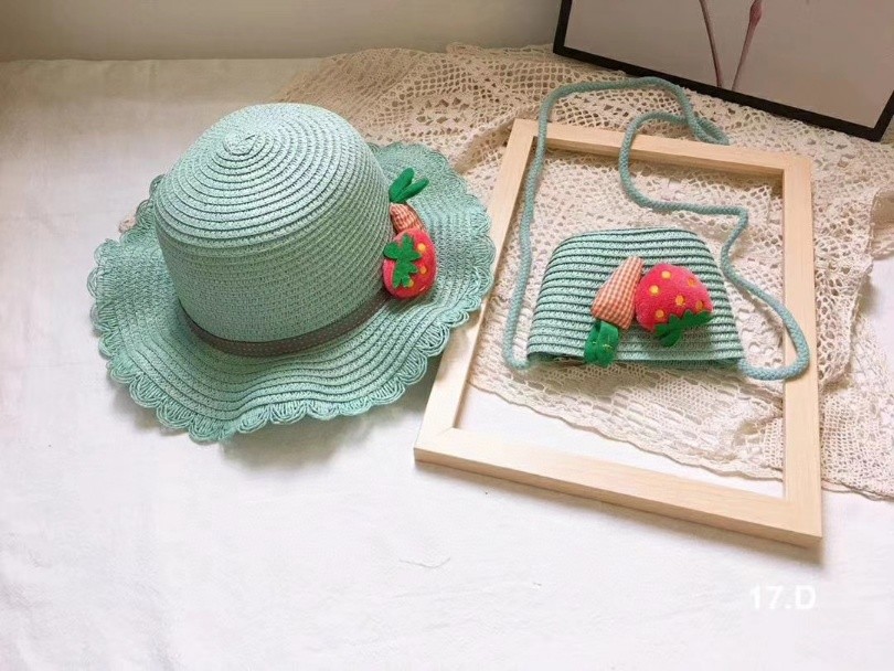 Set mũ cói kèm túi siêu yêu cho bé(2-5tuổi)