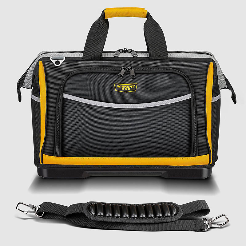 ZUOGUAN Multi functional tool kit, hand-held tool bag, thickened wear-resistant hardware repair kit, single shoulder canvas electrician bag