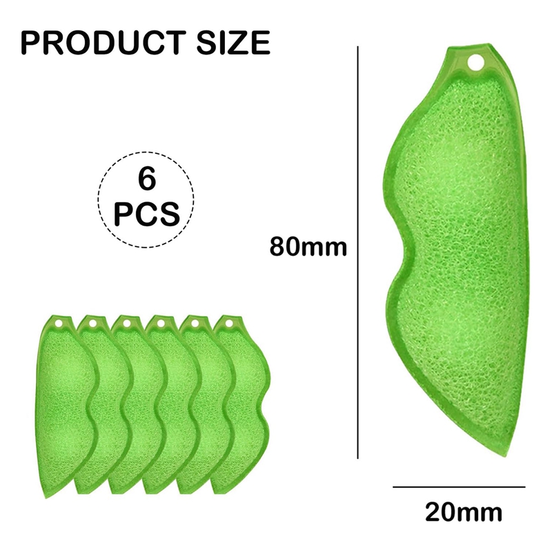 6Pcs Beans Shaped Bottle Cleaning Sponge, Beans Cleaner Reusable Bottle Cleaning Beans Sponge Internal Cleaning Durable Easy to Use
