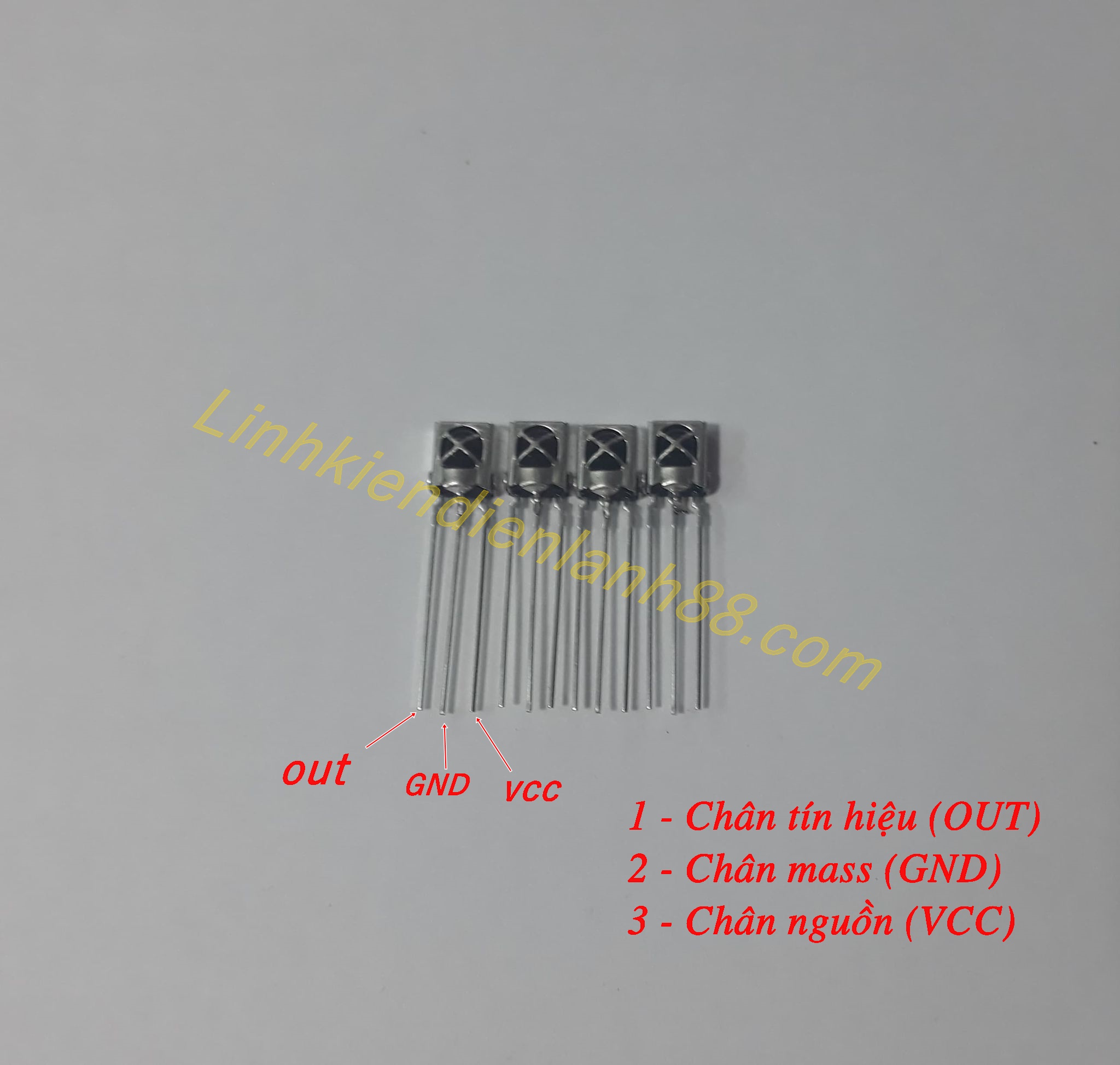 (10 cái) Mắt nhận hồng ngoại sắt Đa Năng VS1838B mới 100%