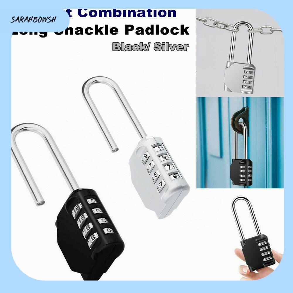 SARAHBOWSH High Security Waterproof Suitcase Outdoor Coded Lock Long Shackle Padlock 4 Digit Number Combination Lock