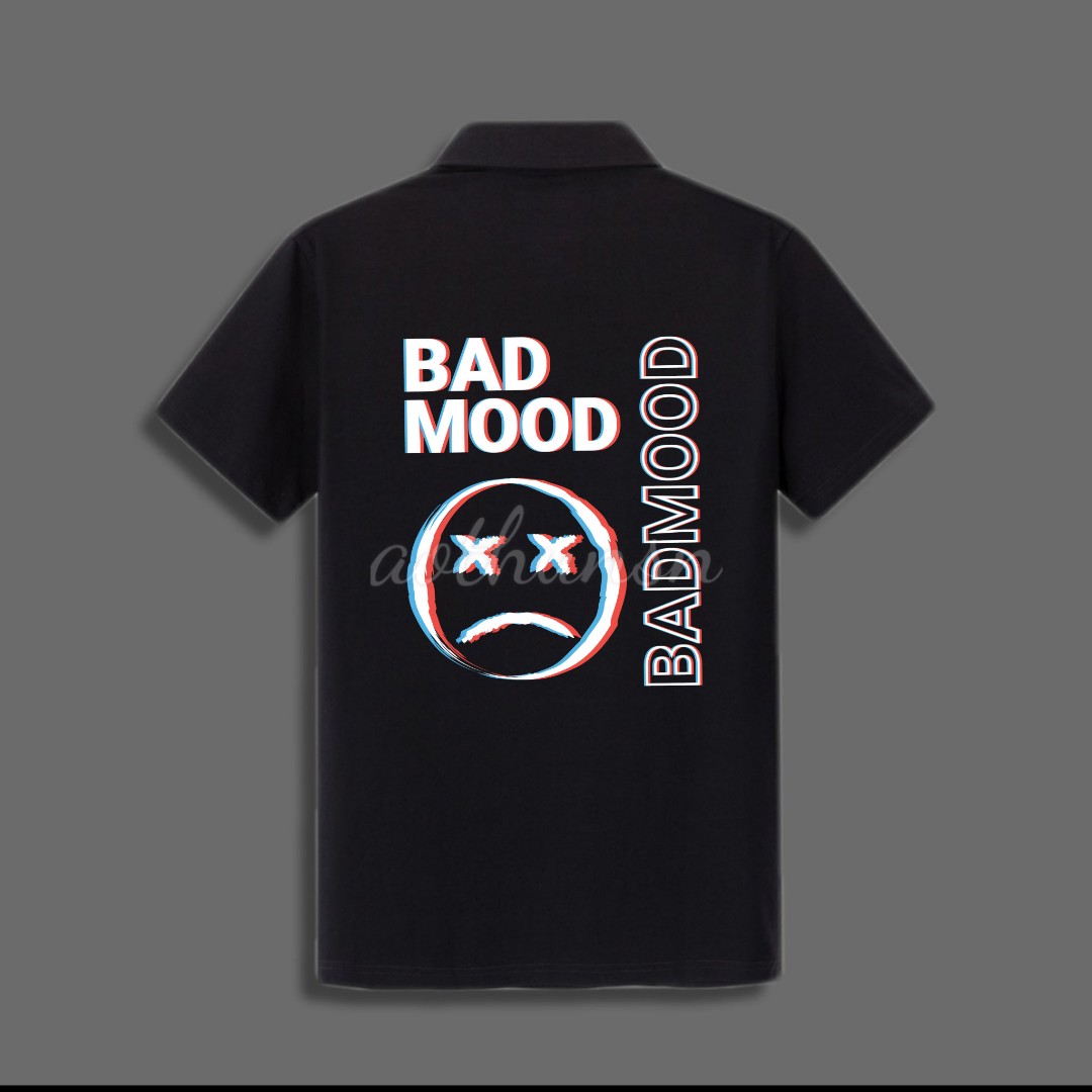 Áo thun cổ trụ cổ bâu polo Bad Mood