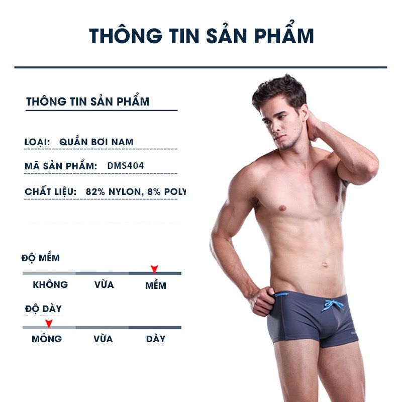 Quần bơi nam Boxer Desmiit S404