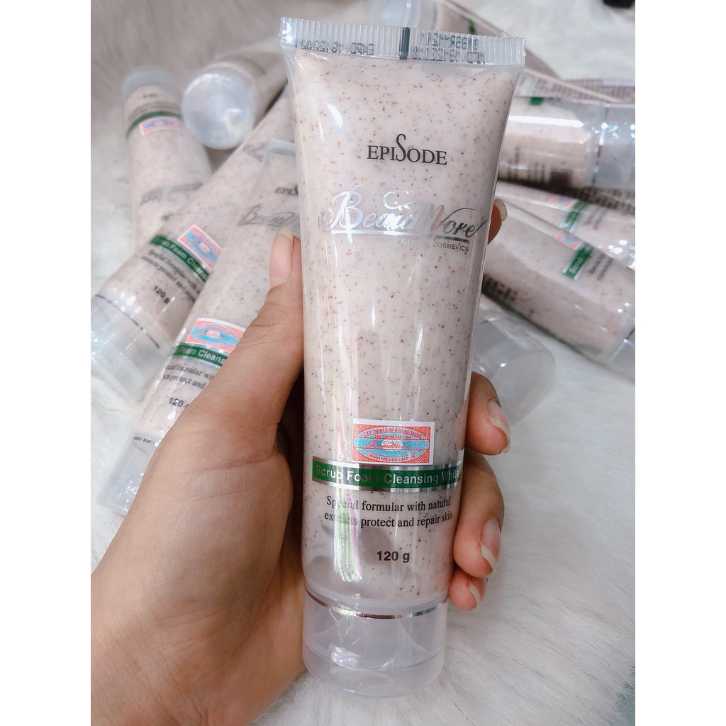 Sữa rửa mặt có hạt BEAUMORE Episode Srub Foam (120g)