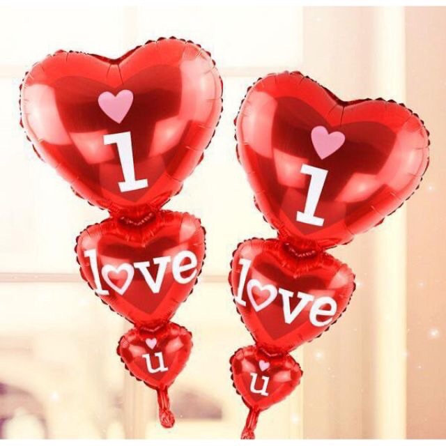 Bóng trái tim 3 tầng i love you