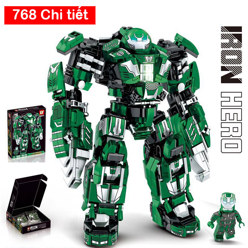 HCMĐồ chơi lắp ráp kiểu Lego lego robot Iron Man Xanh Với 765 Chi tiết