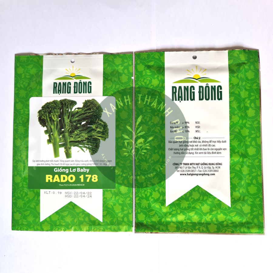 [GIAO HÀNG 2 GIỜ] Hạt giống Súp Lơ Xanh Baby (Bông Cải Xanh baby) 0.1gr