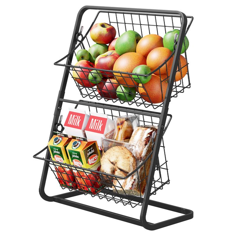 YONUO Desktop storage rack living room countertop storage artifact multi-layer snack storage rack kitchen fruit and vegetable basket
