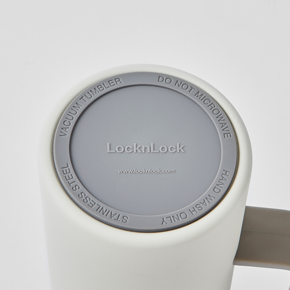 Ly giữ nhiệt LocknLock 473ml LHC4247 có tay cầm Table Mug - Hàng chính hãng, đóng mở nắp bằng 1 tay, đế silicon chống trượt - JoyMall