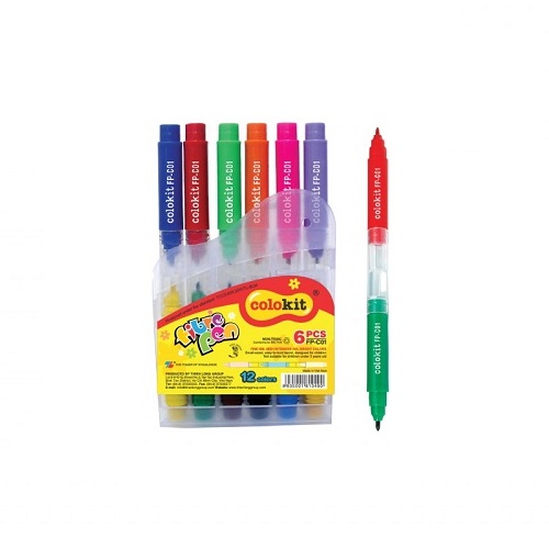 Bút Lông Màu Nước 2 Đầu Colokit FP-C01 - 12 Màu