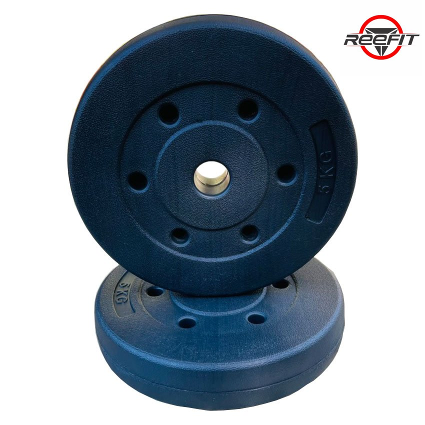 Tạ miếng nhựa đen Reefit 2kg có ruột