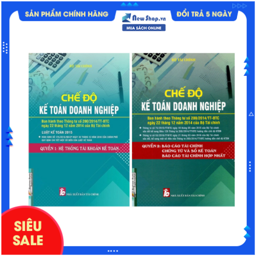 Sách - combo chế độ kế toán doanh nghiệp - quyển 1+2 - newshop