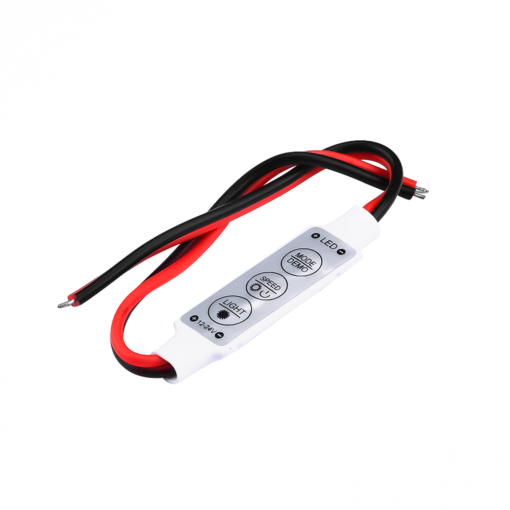 DIPPRUN Led Strip Light Controller 3 Key Dimmer Control 12v Single Color Brightness Dimmer Led Strip Lights Dimmer