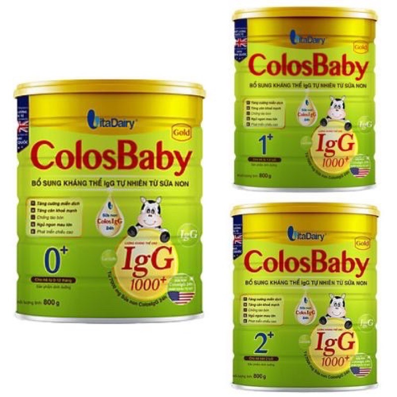 Sữa ColosBaby Gold 0+ 800g (trẻ từ 0 – 12 tháng)
