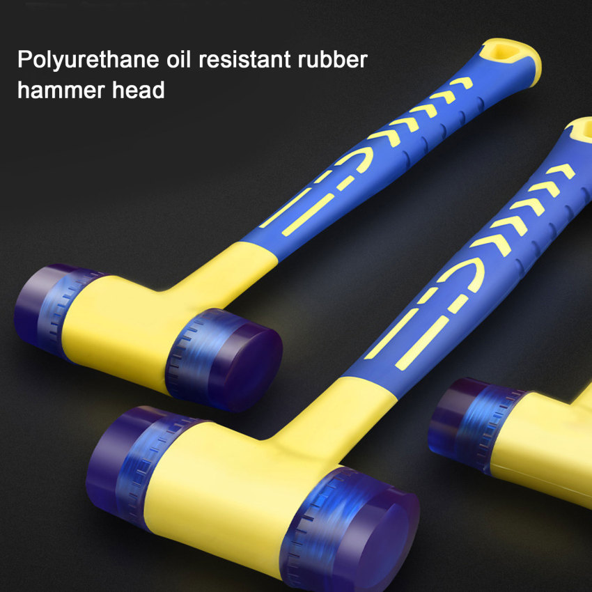 1 Double Headed Installation Hammer, 25mm 30mm Rubber Hammer With Rubber Handle, Detachable Insulated Installation Hammer