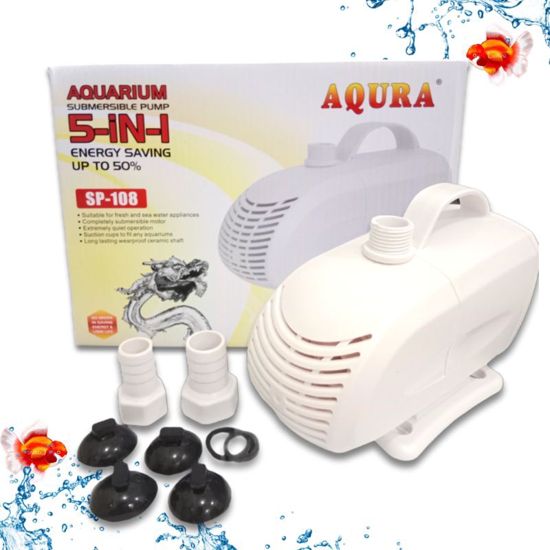 Pompa Kolam koi Hidroponik AQURA 5IN1 SP 108