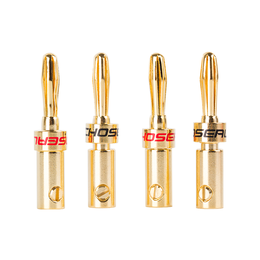 Choseal Banana Plugs DIY Speaker Cable Connector 24K Gold Plated Screws