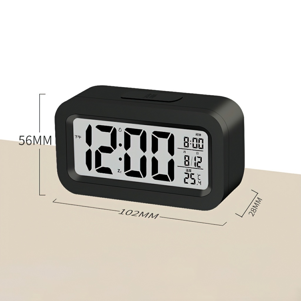 Đồng hồ báo thức phần nhiệt độ đồng hồ báo thức lười biếng tắt tiếng đồng hồ điện tử đồng hồ -Lumbley