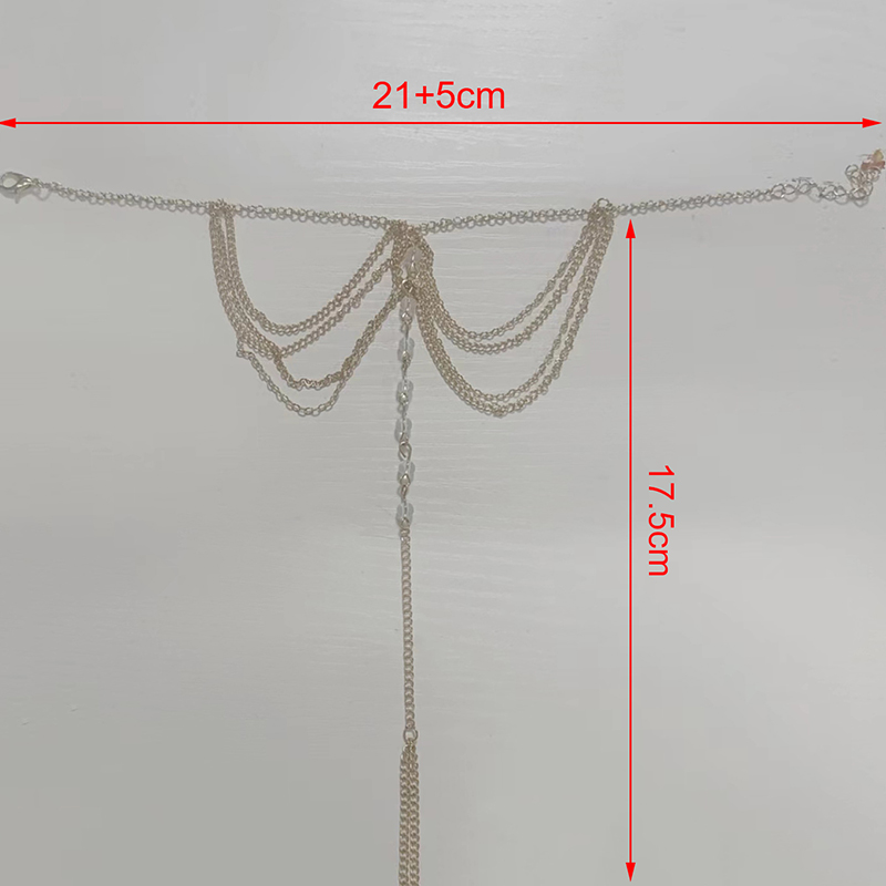 New%20Beach%20Barefoot%20Sandal%20Jewelry%20Elegant%20Bride%20Sexy%20Women's%20Fashion%20Charm%20Layer%20Chain%20Link%20glass%20Beads%20Foot%20Anklet%20-%20Image%202