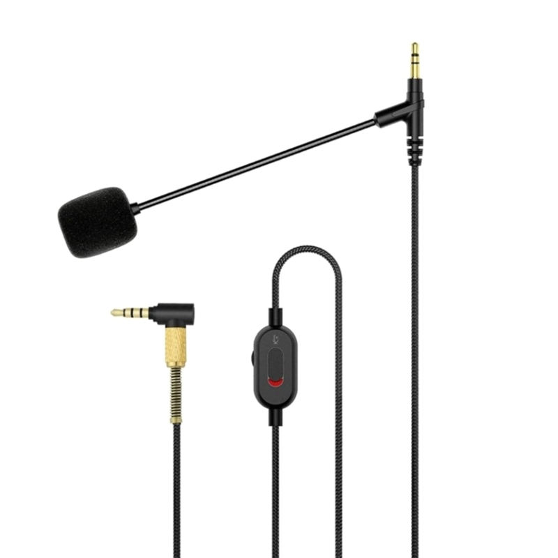 Braided 3.5mm to 3.5mm cord with boom microphone&volumes control for 1000xm5 xm4