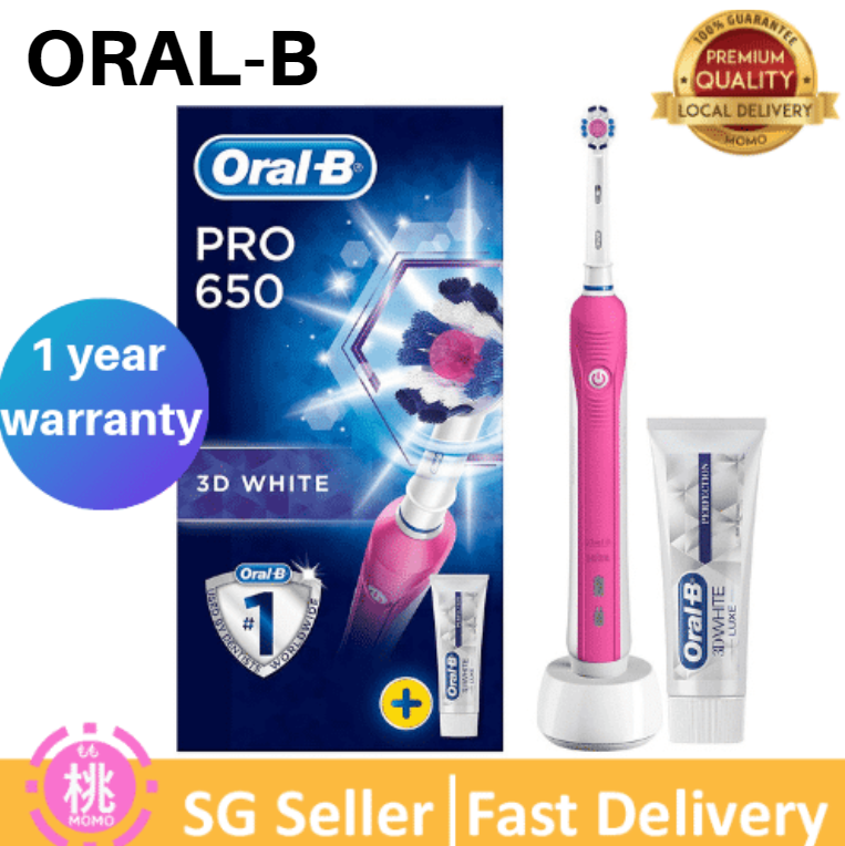 oral b pro 650 3d white electric toothbrush