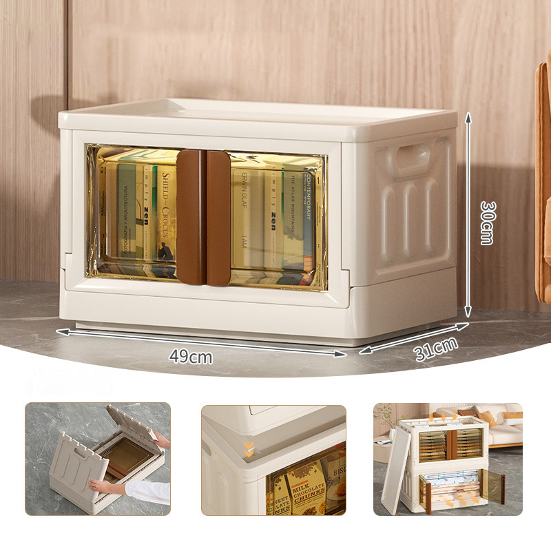 Installation-free folding storage box, plastic wardrobe, children's toy storage, clothing organizer, clothing storage box