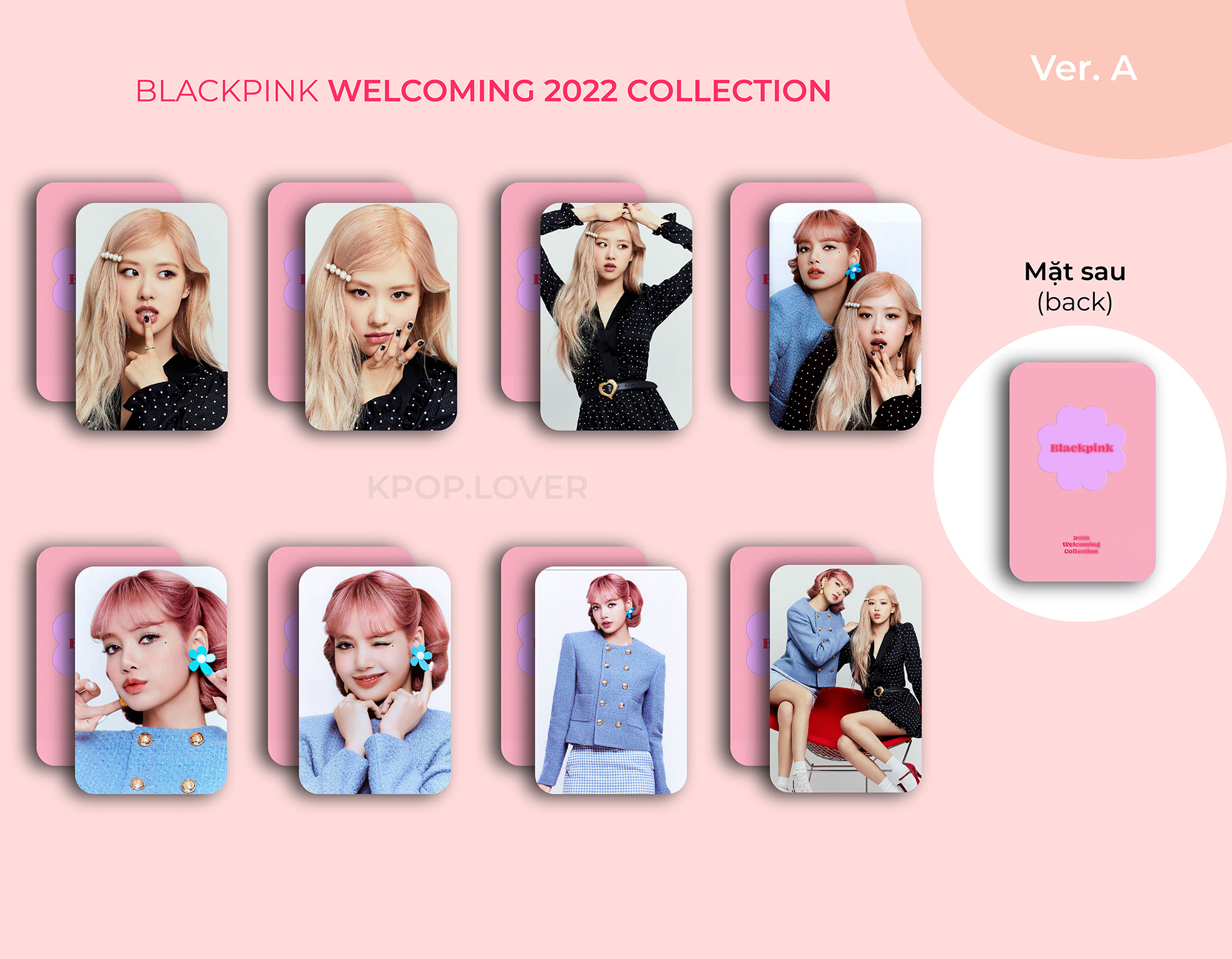 SET 8 CARD Blackpink WELCOMING COLLECTION 2022