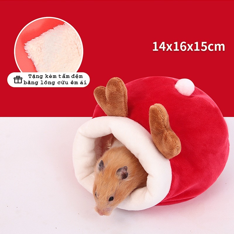 Nhà ngủ bông hình thú dễ thương cho hamster