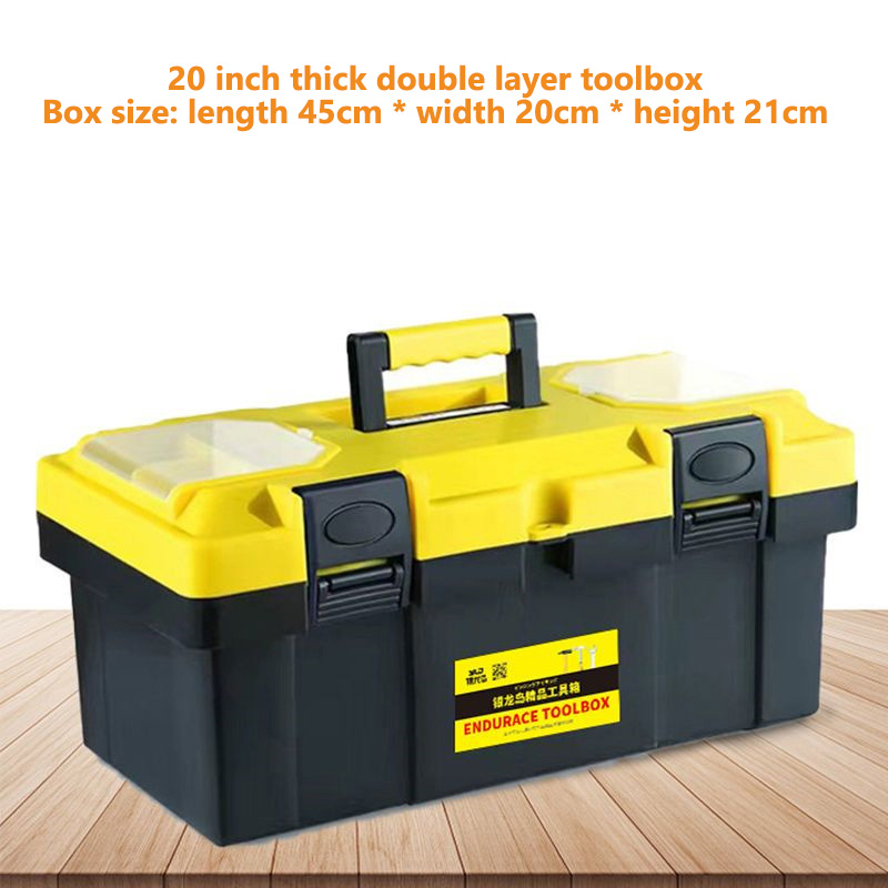 Island multi-functional household storage toolbox, small large turnover box, portable plastic box, car tool box