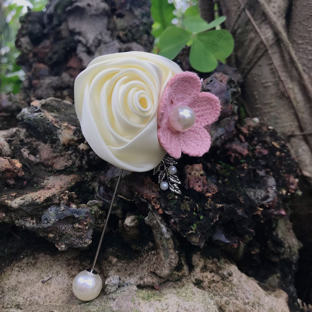 Hoa cài áo - Trâm cài áo nữ handmade (hình thật)