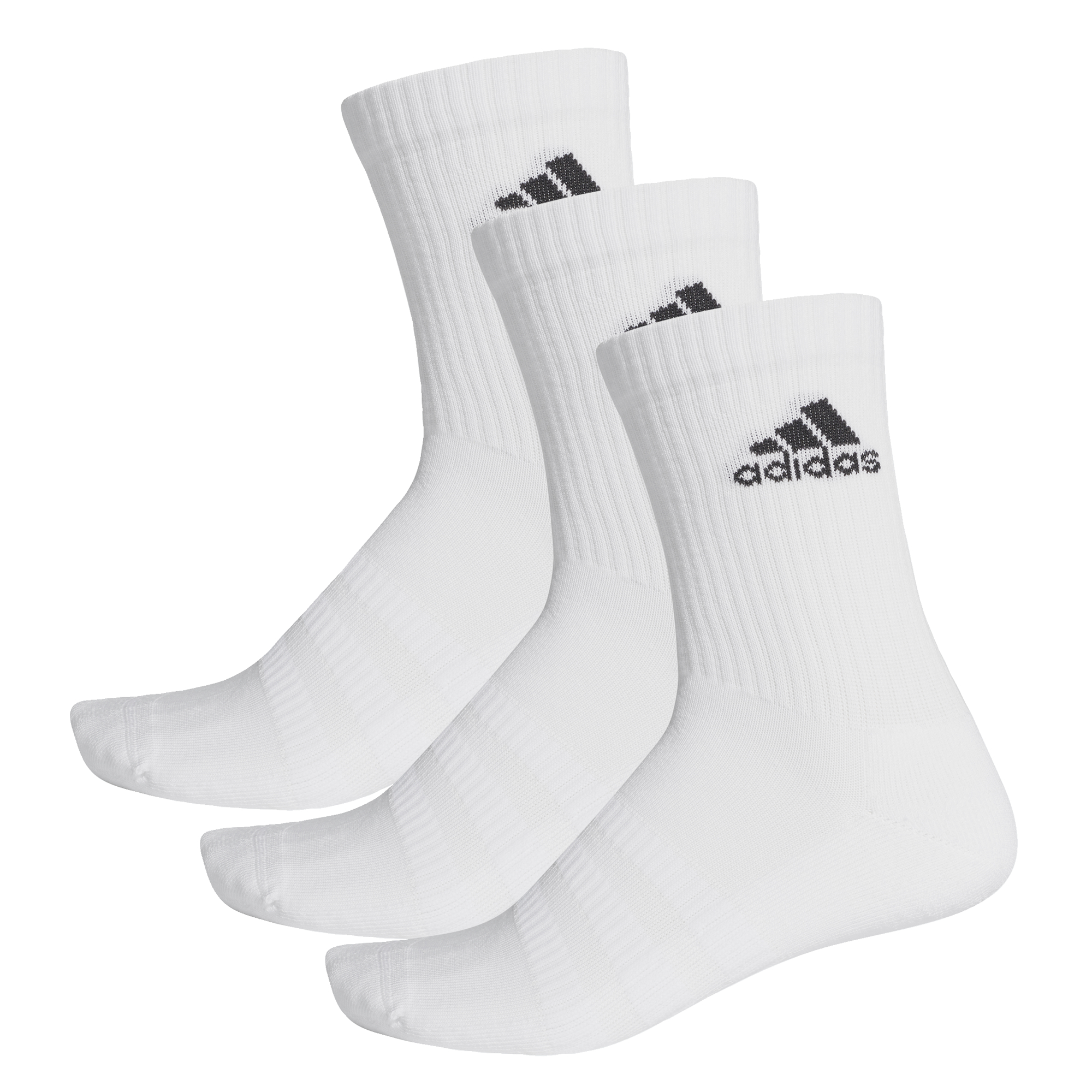 Adidas Tập luyện Bộ 3 đôi tất đệm cổ trung Unisex trắng DZ9356