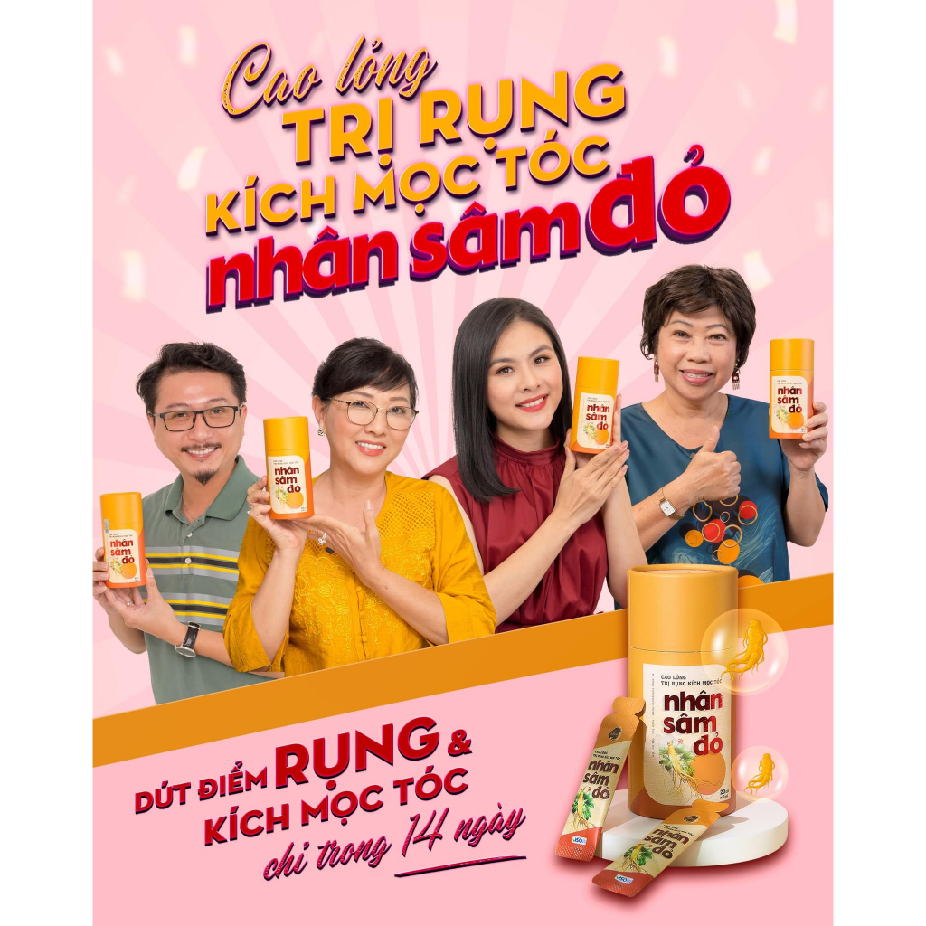CAO LỎNG GIẢM RỤNG - KÍCH MỌC TÓC NHÂN SÂM ĐỎ