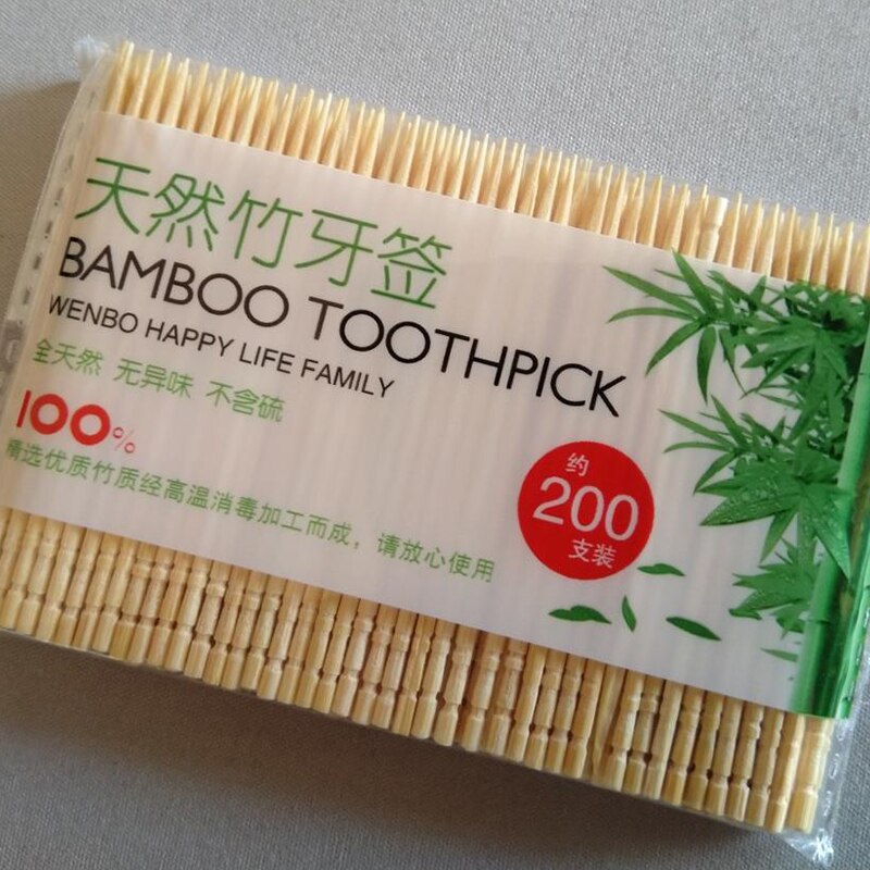 Special Offers 200PCS/ Bag Disposable Wood Tandenstokers Dental Natural Bamboo Toothpick For Home Restaurant Hotel Products Toothpicks Tools